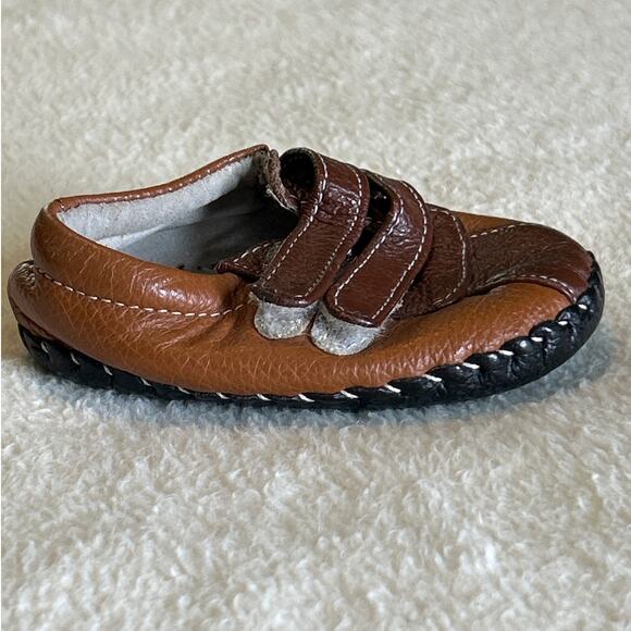 Pediped Brown Loafers Leather Infant Newborn - Picture 1 of 8